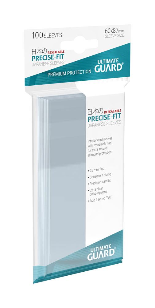 Ultimate Guard Precise-Fit Sleeves Japanese Size (100) - Resealable 4260250075760