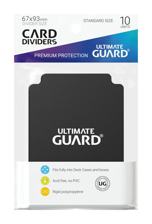 Ultimate Guard Card Dividers Standard Size (10) - Black 4260250077337