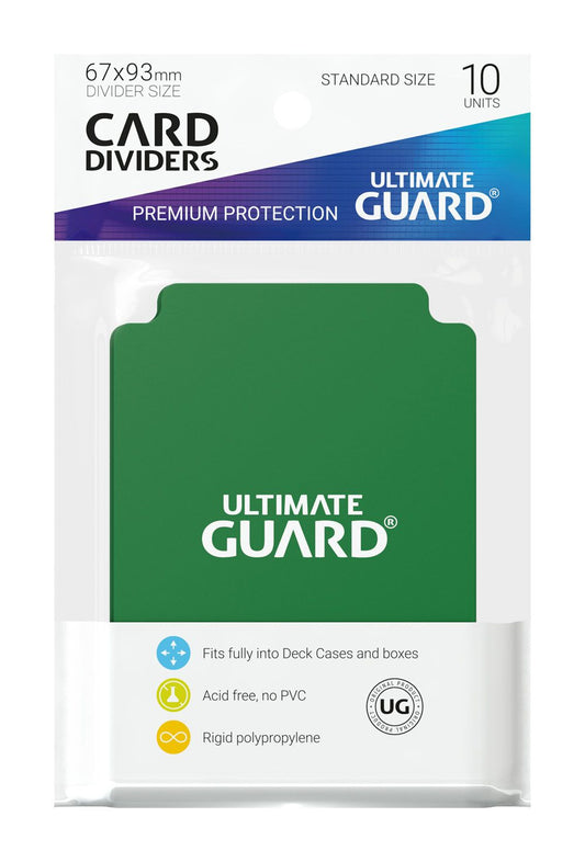 Ultimate Guard Card Dividers Standard Size (10) - Green 4260250077344