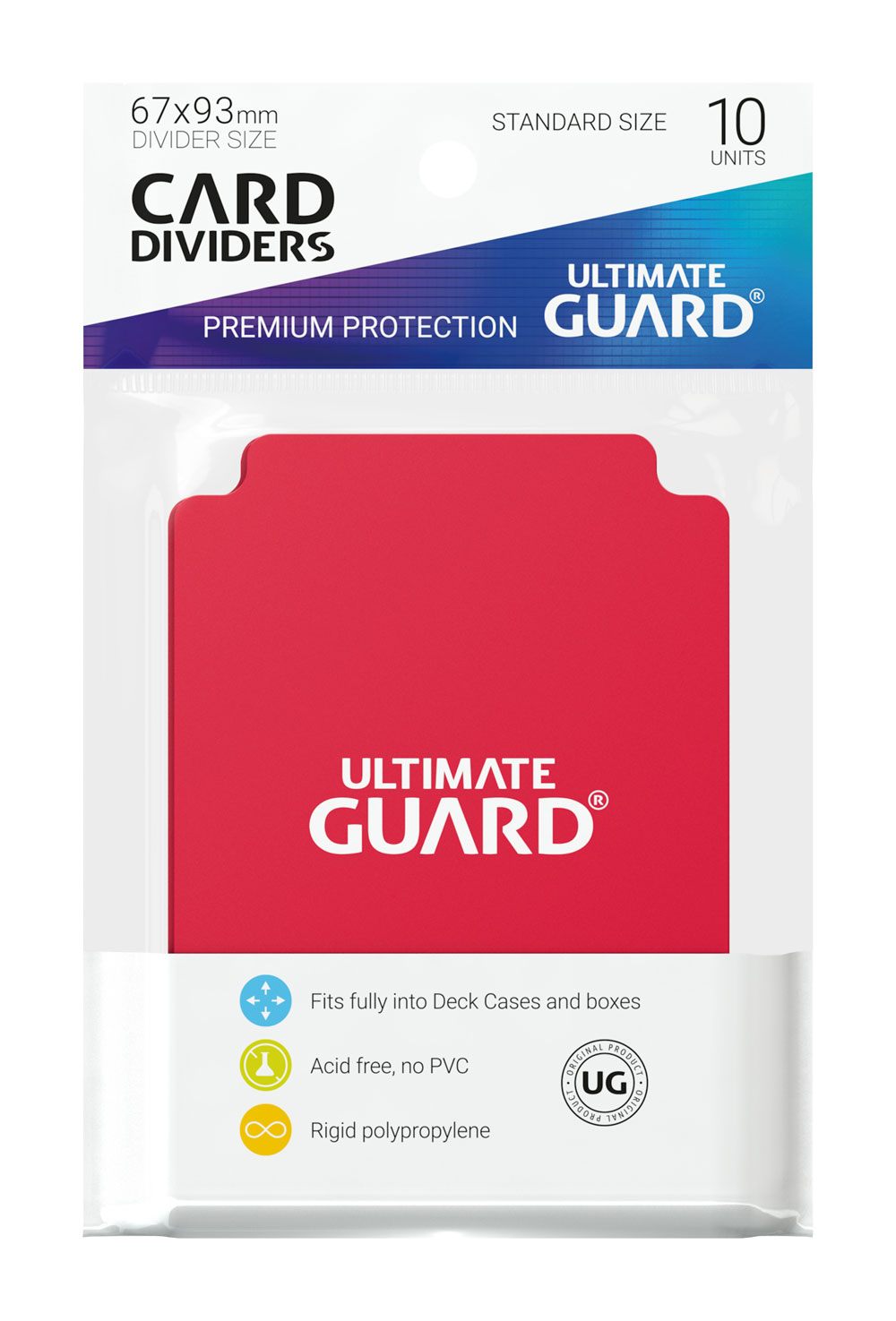 Ultimate Guard Card Dividers Standard Size (10) - Red 4260250077351