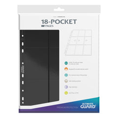 Ultimate Guard 18-Pocket Pages Side-Loading (10) - Black 4260250078365