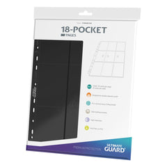 Ultimate Guard 18-Pocket Pages Side-Loading (10) - Black 4260250078365