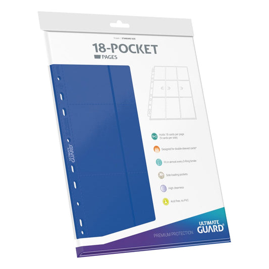 Ultimate Guard 18-Pocket Pages Side-Loading (10) - Blue 4260250078389