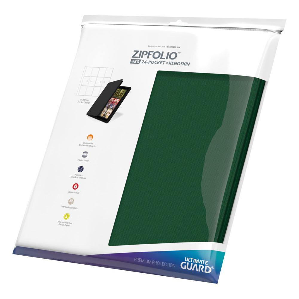 Ultimate Guard Zipfolio 480  24-Pocket Xenoskin - Green 4056133000741