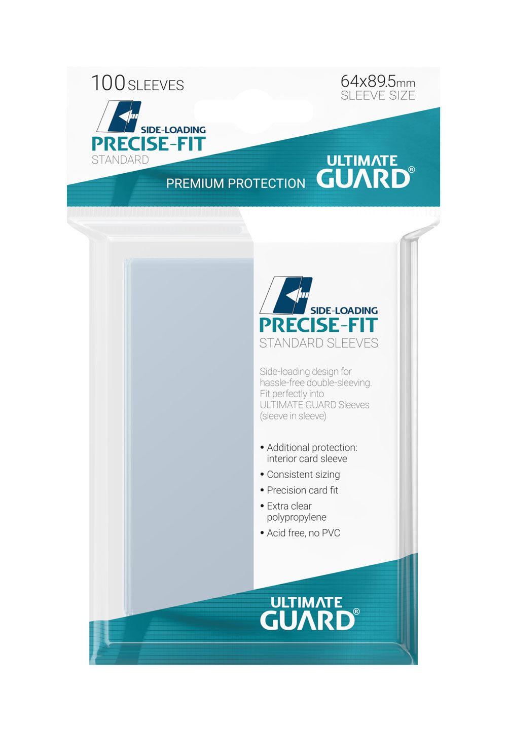 Ultimate Guard Precise-Fit Sleeves Standard Size (100) - Side-Loading 4056133001076