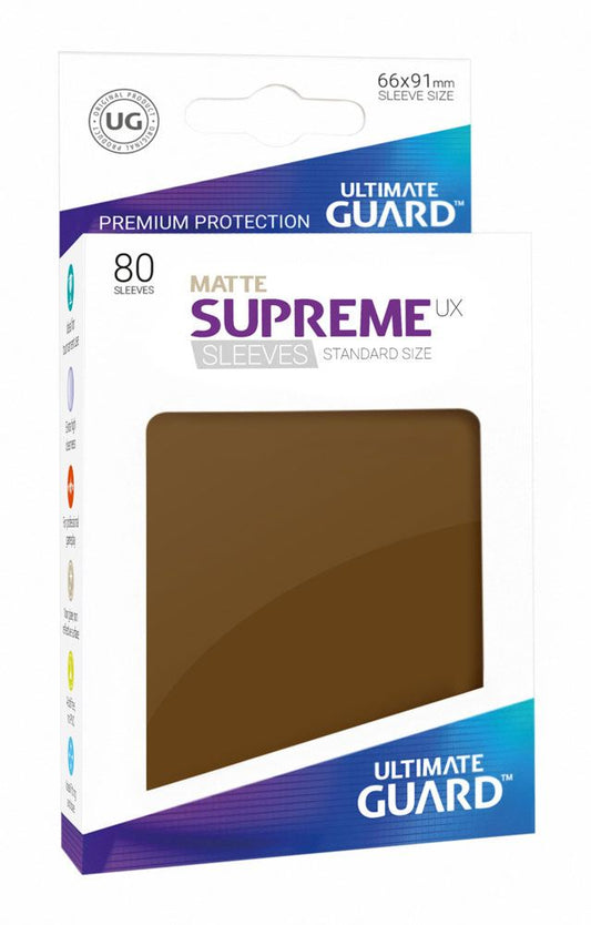 Ultimate Guard Supreme UX Sleeves Standard Size Matte Brown (80) 4056133003339