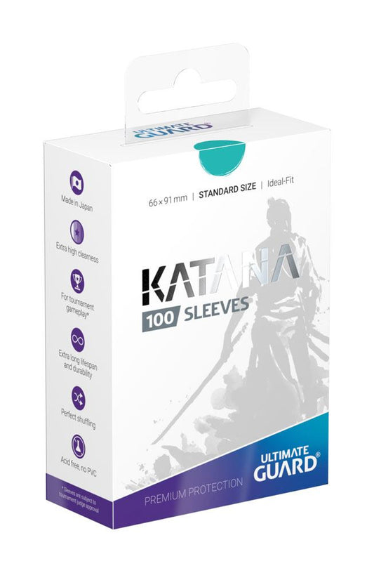 Ultimate Guard Katana Sleeves Standard Size (100) - Turquoise 4056133011655