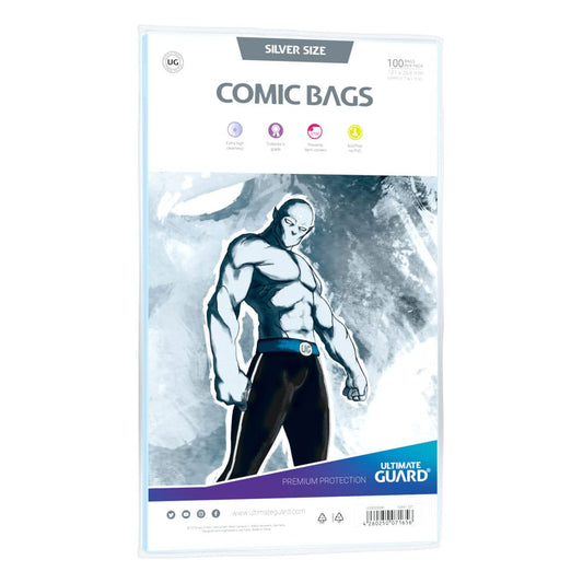 Ultimate Guard Comic Bags Standard (100) - Silver Size 4260250071656