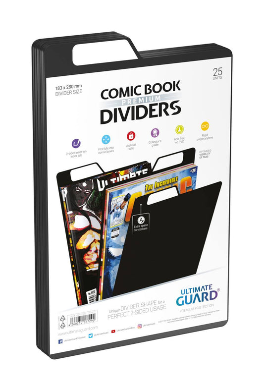 Ultimate Guard Comic Book Dividers (25) - Black 4260250077290