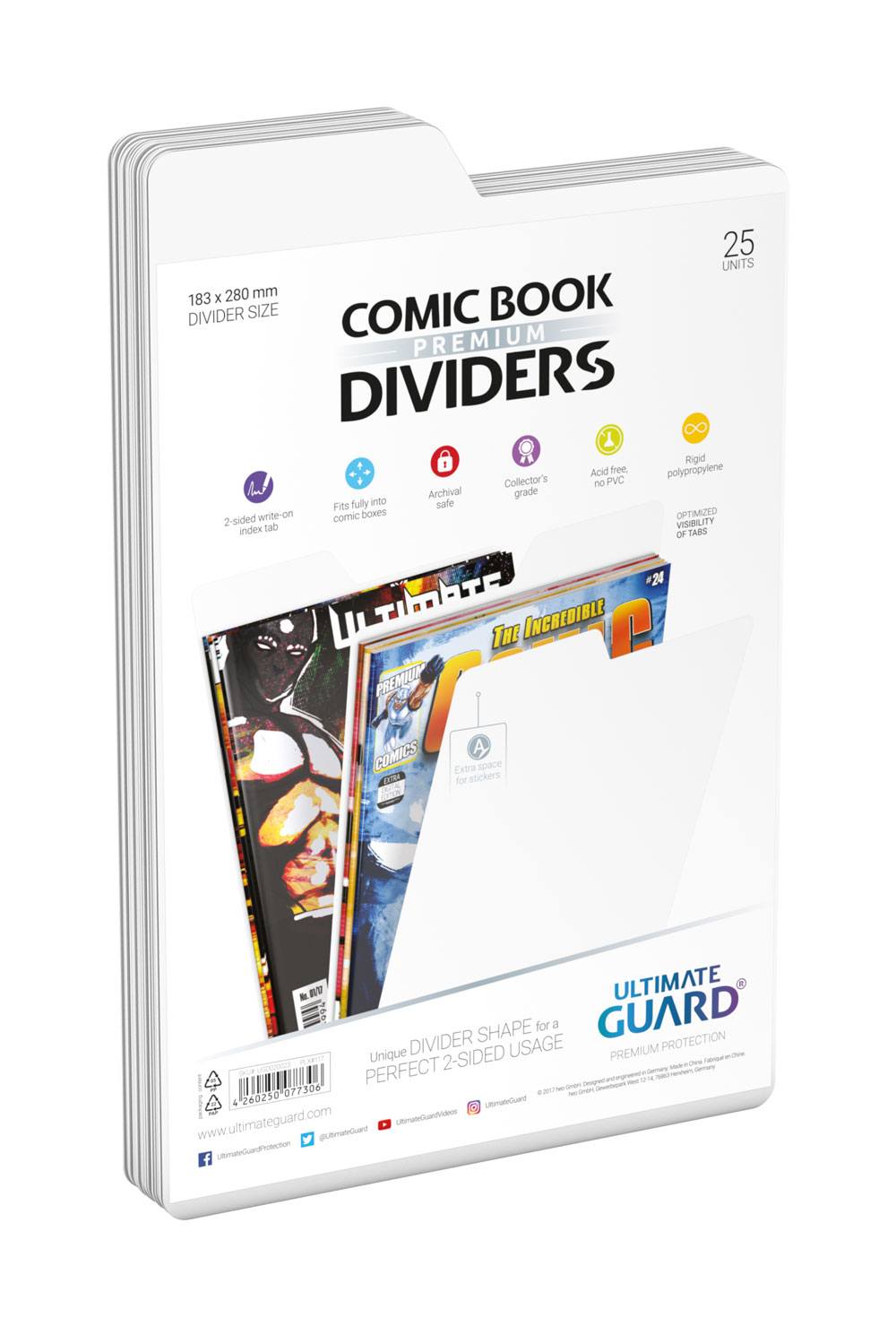 Ultimate Guard Comic Book Dividers (25) - White 4260250077306