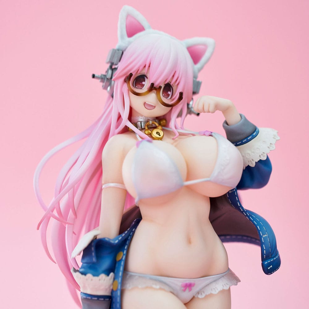 Super Sonico PVC Statue Super Sonico White Cat Ver. 27 cm 4589642715276