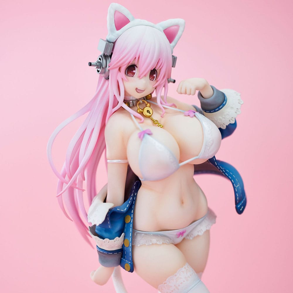 Super Sonico PVC Statue Super Sonico White Cat Ver. 27 cm 4589642715276