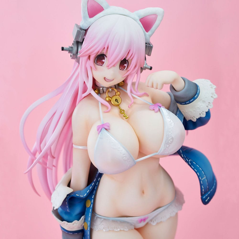 Super Sonico PVC Statue Super Sonico White Cat Ver. 27 cm 4589642715276