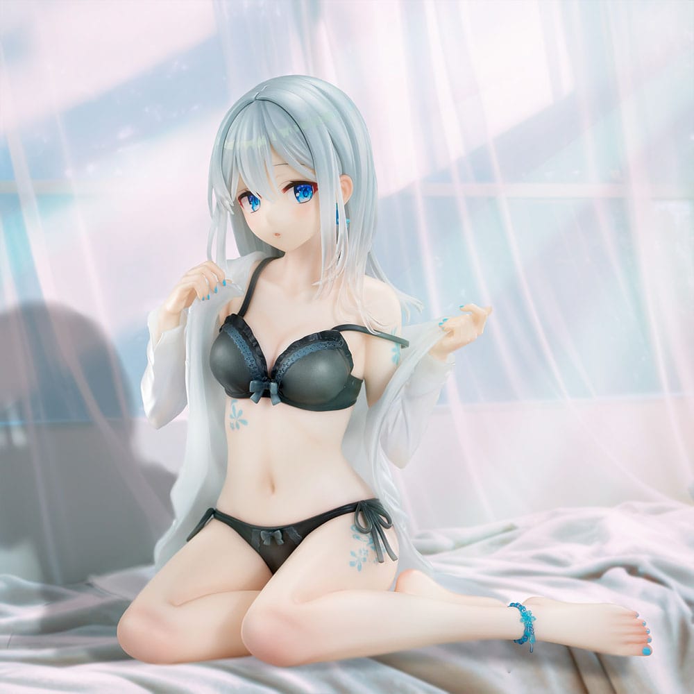 Original Character PVC Statue 1/7 Silver-Haired Girl Sky Blue Morning Special Outfit Ver. by Fuumi Illustration 16 cm 4589642715092