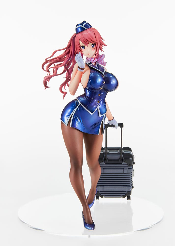 Original Character PVC Statue Tight na Oshigoto Work 3: Cabin Attendant Aya Saionji Antenna Shop Limited Edition 25 cm 4562389472039