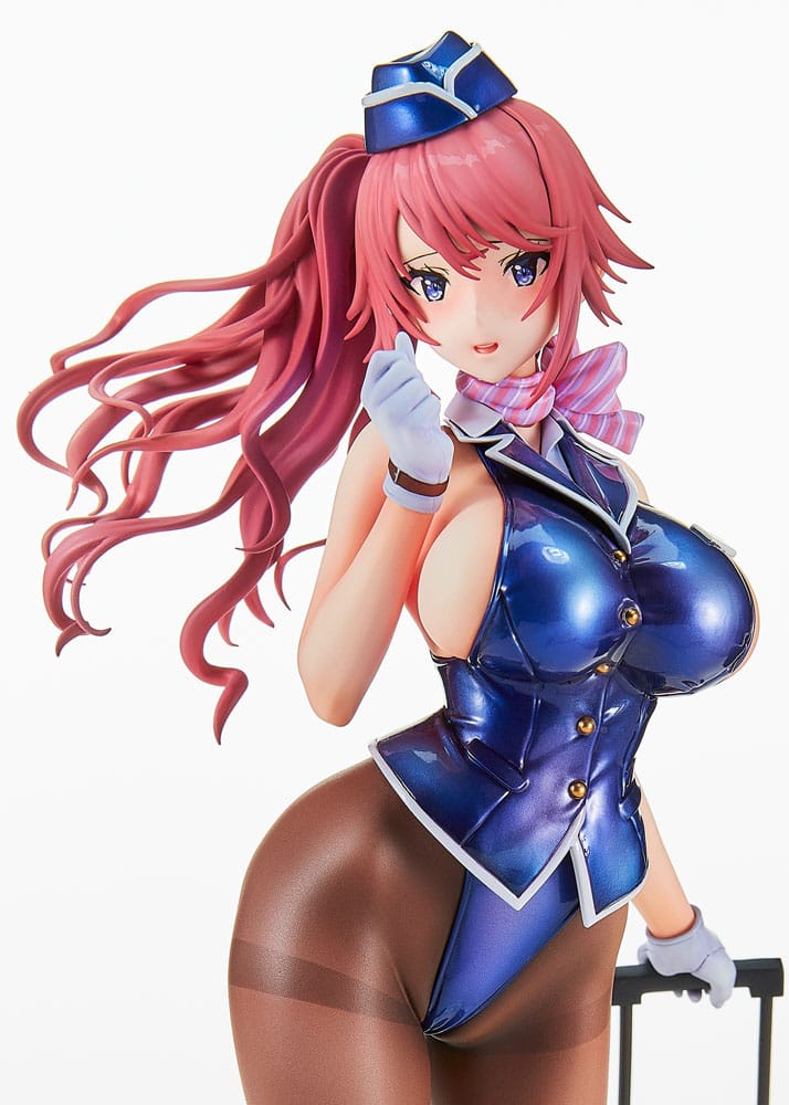 Original Character PVC Statue Tight na Oshigoto Work 3: Cabin Attendant Aya Saionji Antenna Shop Limited Edition 25 cm 4562389472039