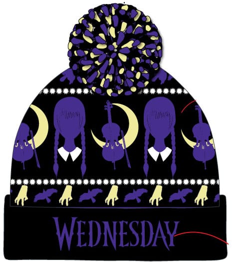 Wednesday Pom-Pom Beanie 5056688575670