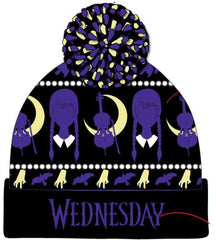 Wednesday Pom-Pom Beanie 5056688575670