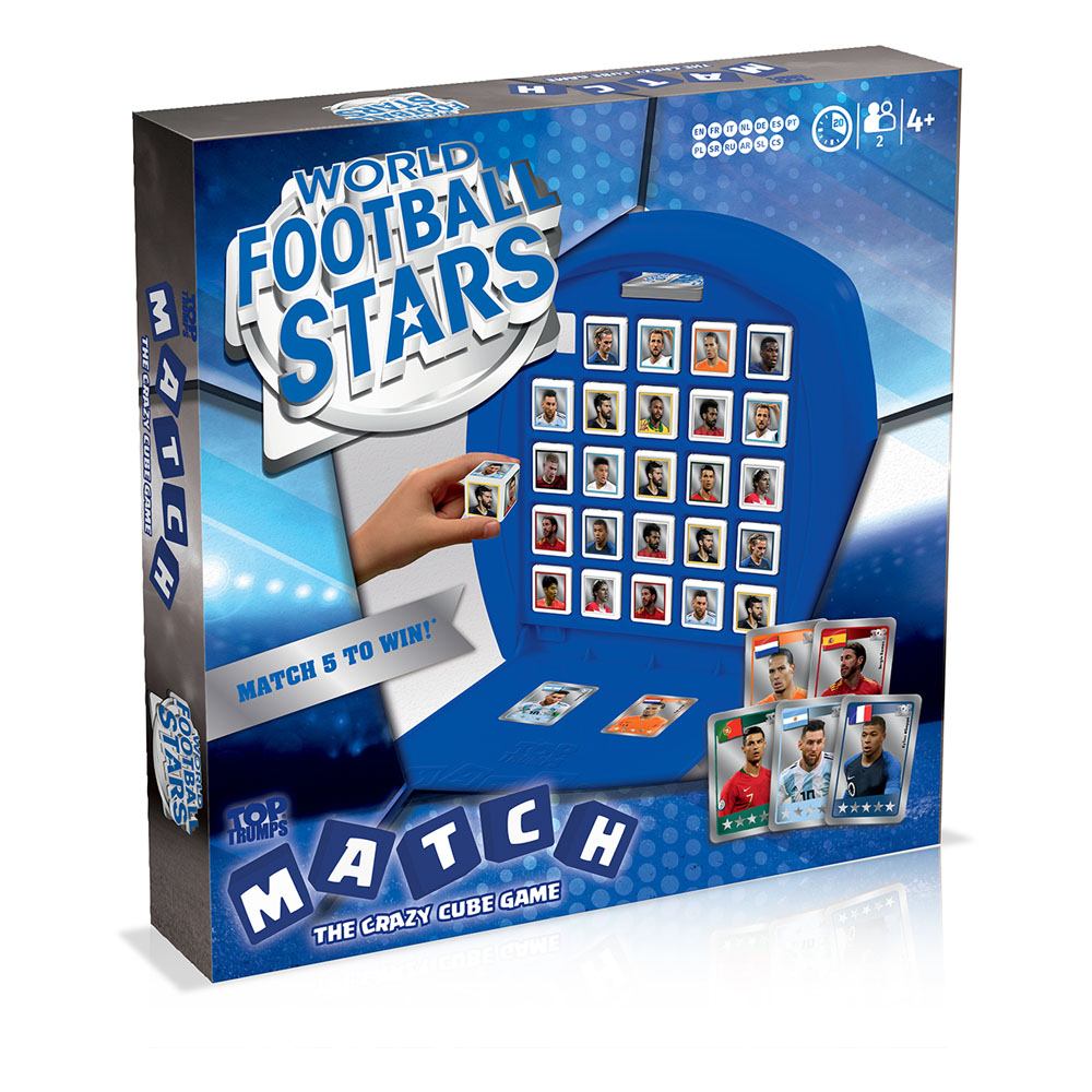 World Football Stars Top Trumps Match The Crazy Cube Game 5036905045933