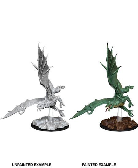 D&D Nolzur's Marvelous Miniatures Unpainted Miniature Young Bronze Dragon 0634482736845