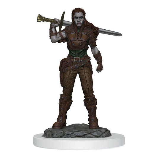 D&D Nolzur's Marvelous Miniatures Unpainted Miniatures 2-Pack Orc Fighter Female 0634482904053