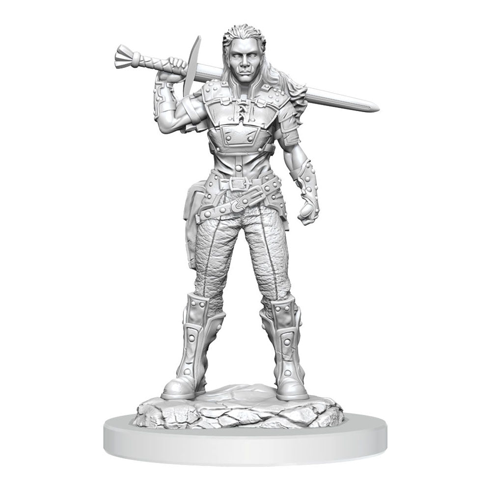 D&D Nolzur's Marvelous Miniatures Unpainted Miniatures 2-Pack Orc Fighter Female 0634482904053