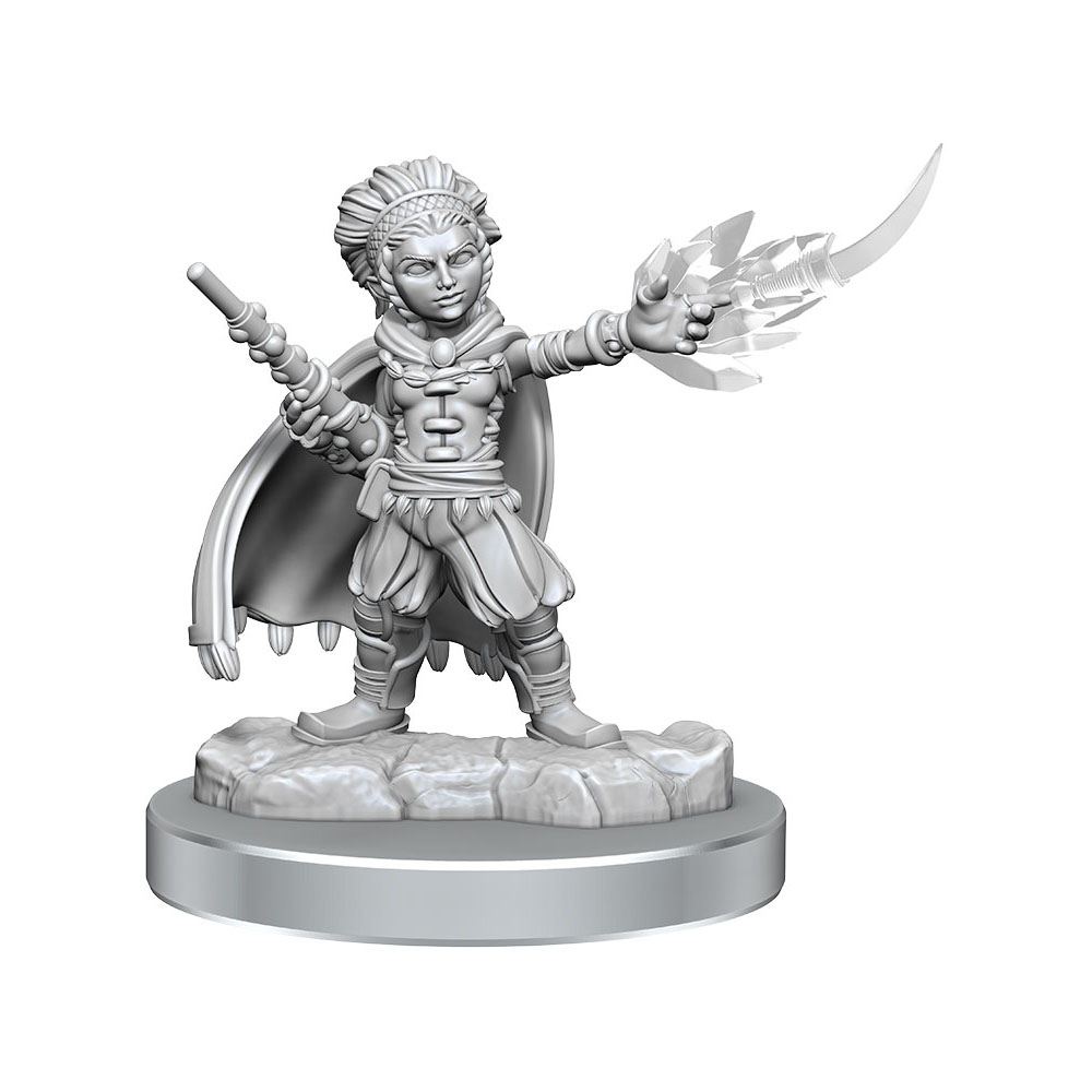 D&D Nolzur's Marvelous Miniatures Unpainted Miniatures 2-Pack Halfling Wizards 0634482904138