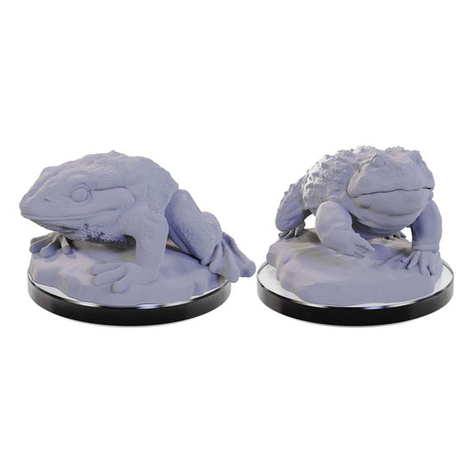 WizKids Deep Cuts Miniatures Unpainted Miniatures 2-Pack Giant Frogs 0634482906897