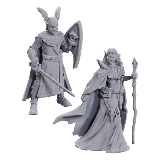 D&D Nolzur's Marvelous Miniatures Unpainted Miniatures 2-Pack 50th Anniversary Elves 0634482907344