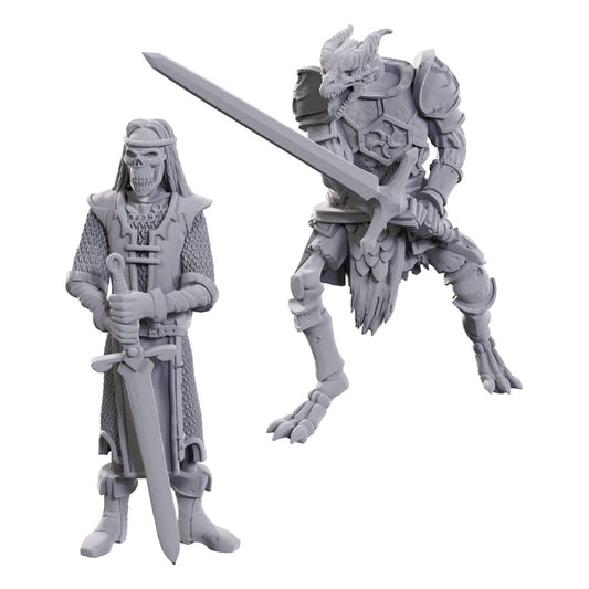 D&D Nolzur's Marvelous Miniatures Unpainted Miniatures 2-Pack 50th Anniversary Skeleton Knights 0634482907368