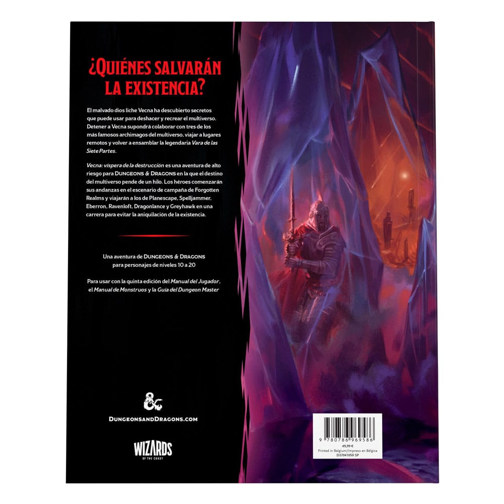 Dungeons & Dragons RPG Adventure Vecna: Víspera de la Destrucción spanish 9780786969586