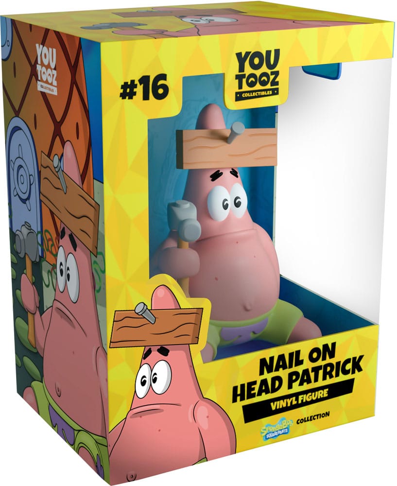 SpongeBob SquarePants Vinyl Figure Nail on Head Patrick 10 cm 0810085559757