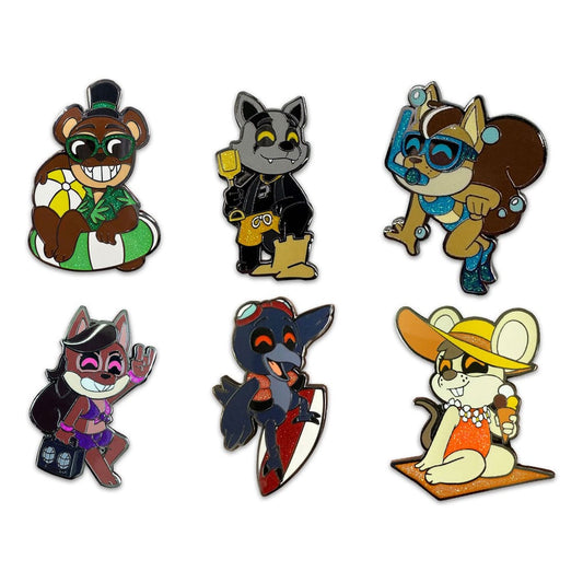 Five Nights at Freddy's Enamel Pins Set Popgoes Beach 3 cm (6) 0810140788375