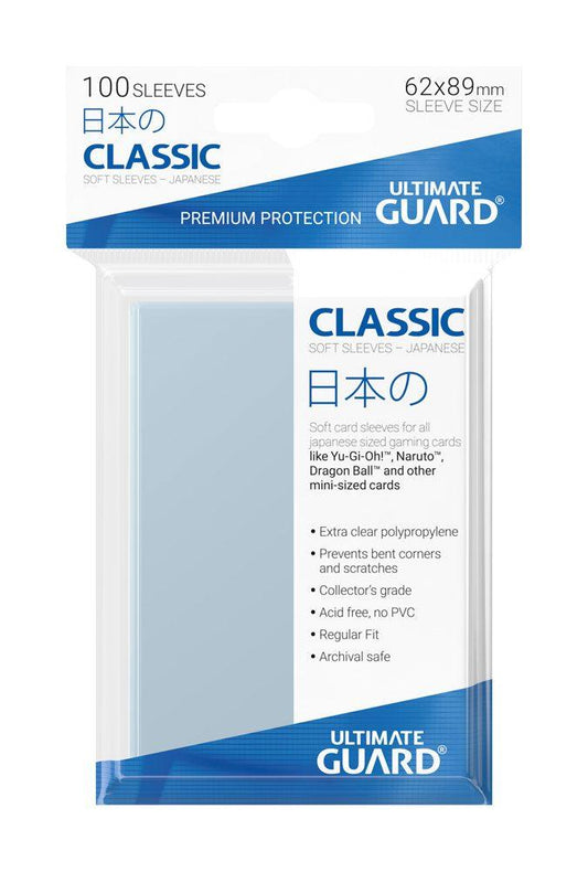 Ultimate Guard Classic Soft Sleeves Japanese Size Transparent (100) - Amuzzi